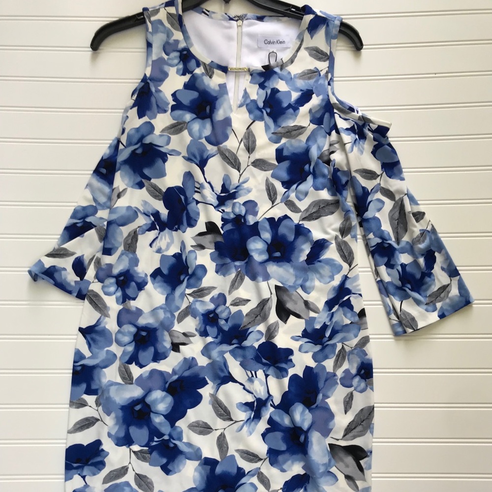 New Calvin Klein Off Shoulder Dress